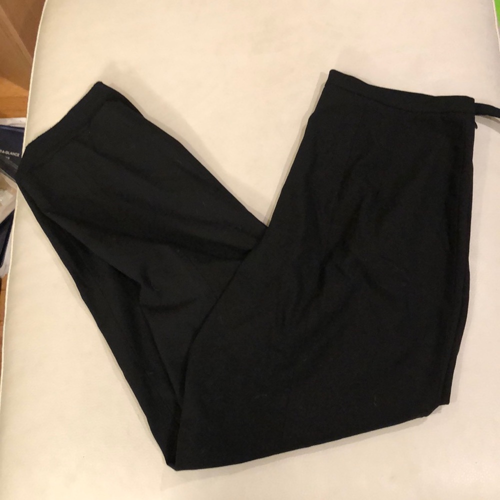 Talbots black Hollywood side zip straight leg pants